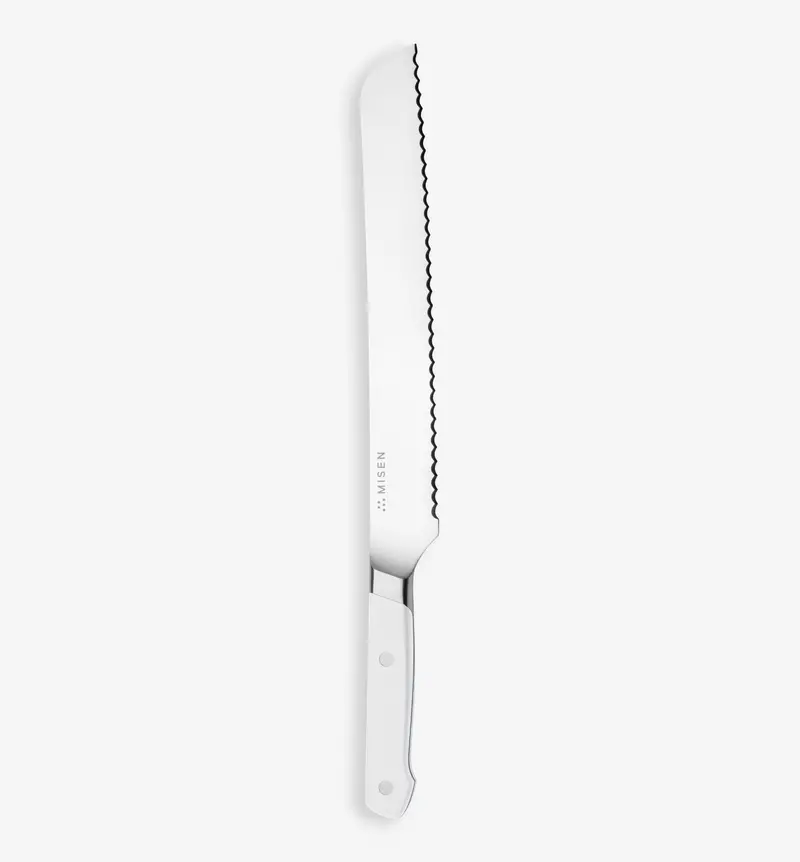 10-Inch Aus-8 Serrated Chef’S Knife – White Handle (Final Sale) 1