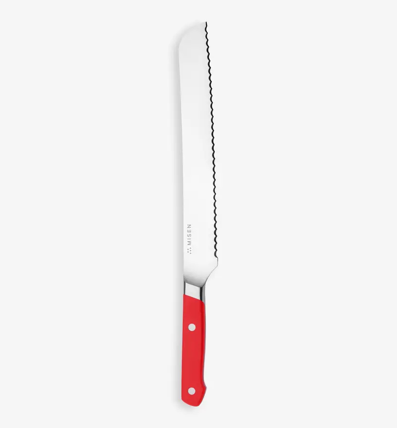 10-Inch Aus-8 Serrated Knife In Red – Final Sale 1