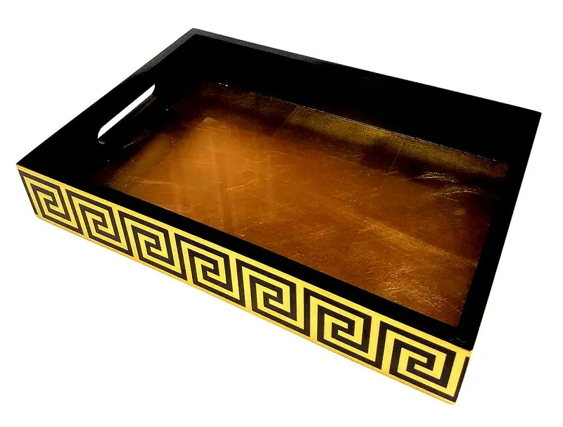 20" Roman-Style Solid Wood Serving Platter For Elegant Entertaining 1
