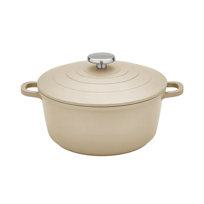 24Cm Cast Aluminum Casserole Dish – Cream Finish 1