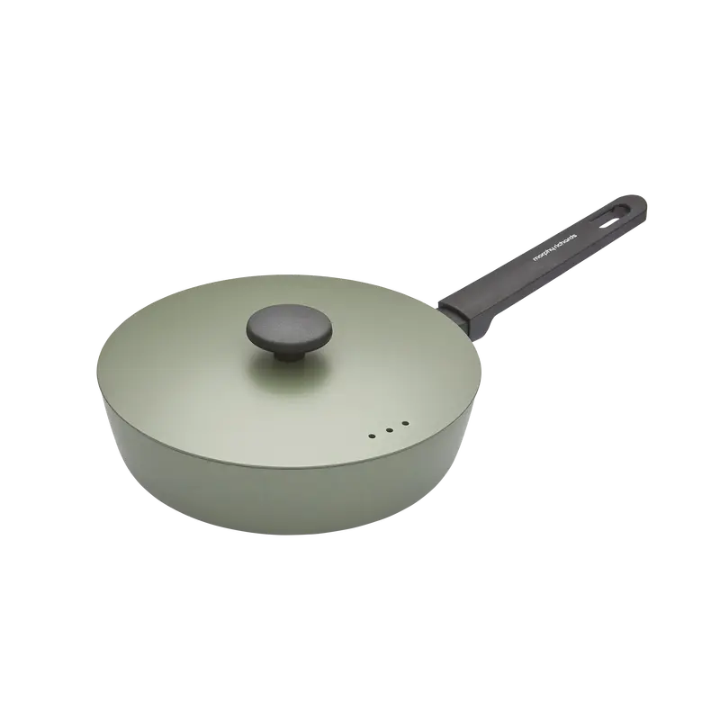 24Cm Green Forged Aluminium Saute Pan 1
