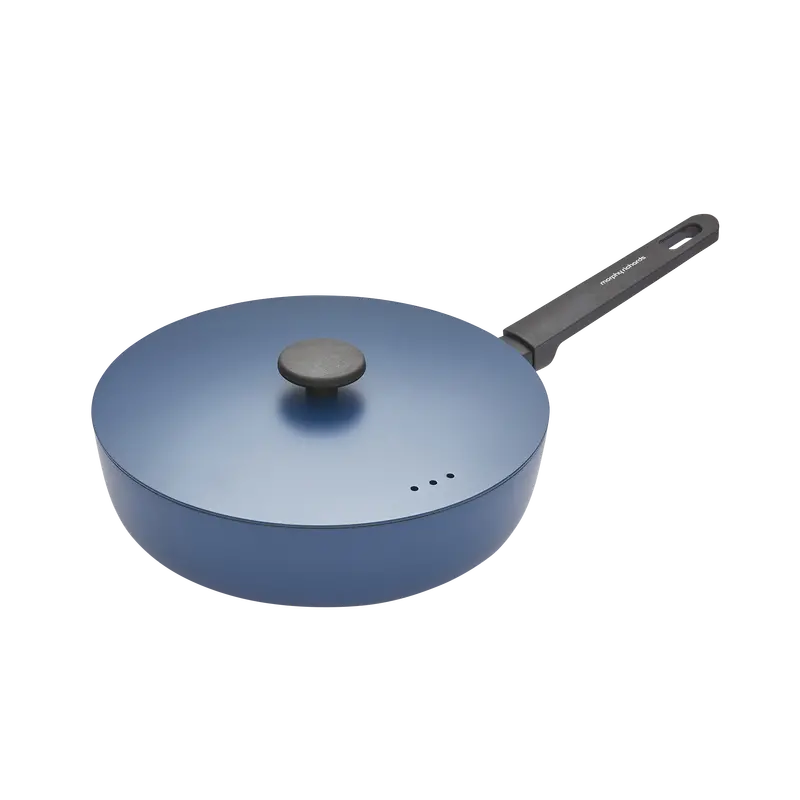 28Cm Blue Forged Aluminium Saute Pan 1