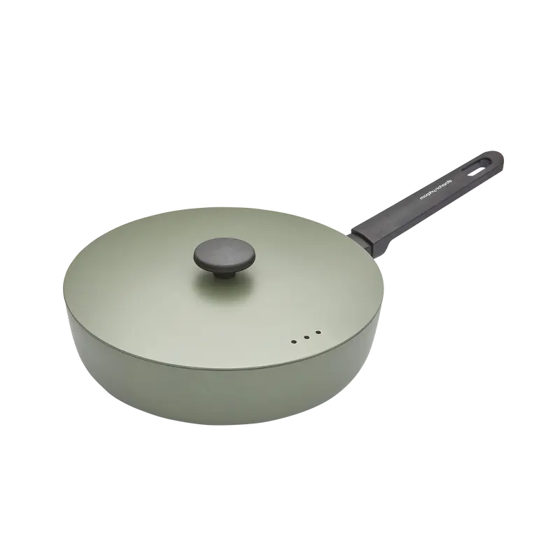 28Cm Green Forged Aluminium Saute Pan 1