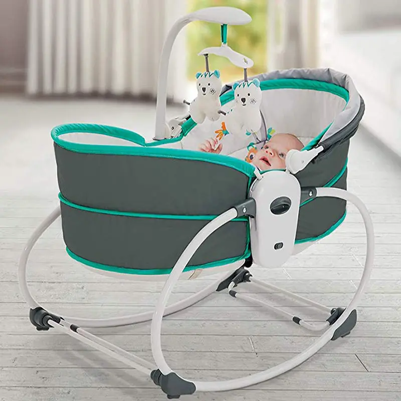 5-In-1 Convertible Rocker Bassinet With Multiple Recline Positions 1