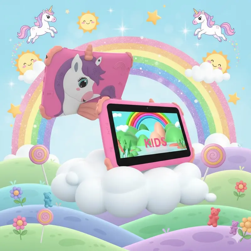 7-Inch Wifi-Enabled Educational Tablet For Kids – Unicorn Design 1