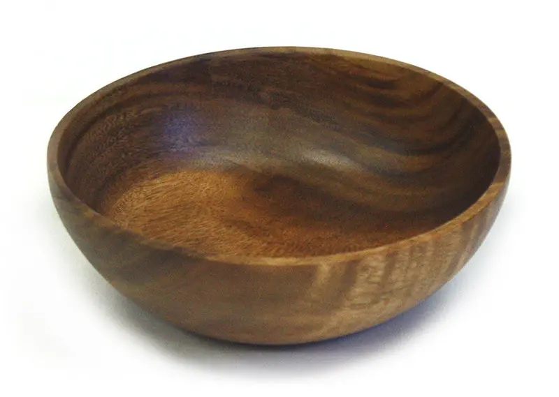 8-Inch Acacia Hardwood Round Bowl – Compact Serving Or Prep Vessel 1