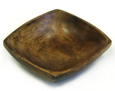 Acacia Candy Bowl – Mountain Woods Brown Square Decorative Dish, 5 Inches 1