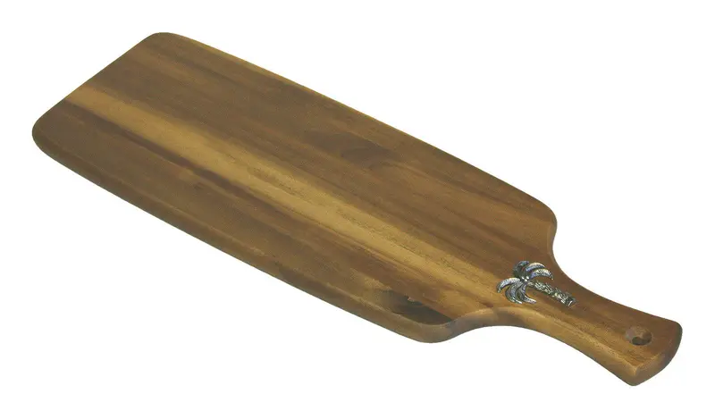 Acacia Hardwood Paddle Cutting Board In Mountain Woods Brown – 20-Inch Natural Serving Board 1