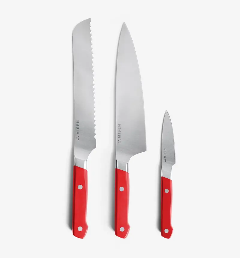 Acuto440 3-Piece Chef Knife Set In Red 1