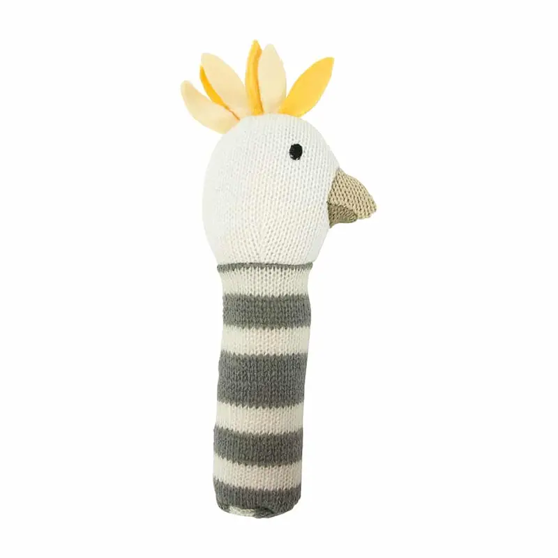 Annabel Trends Cockatoo Knitted Baby Rattle 1