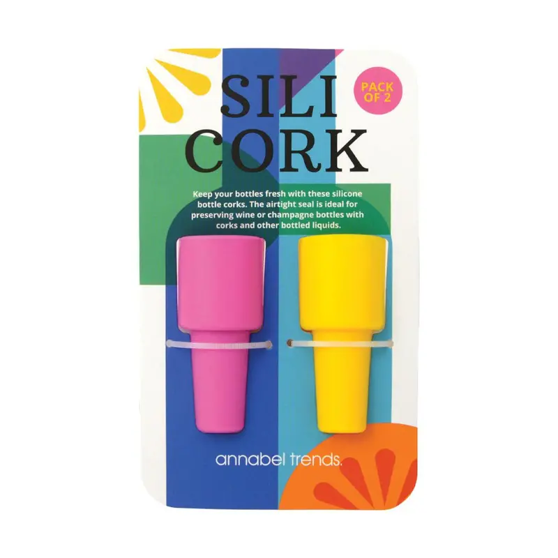 Annabel Trends Silicork Silicone Stopper Set – Heat-Resistant Dual-Size Bottle Seals (Set Of 2) 1