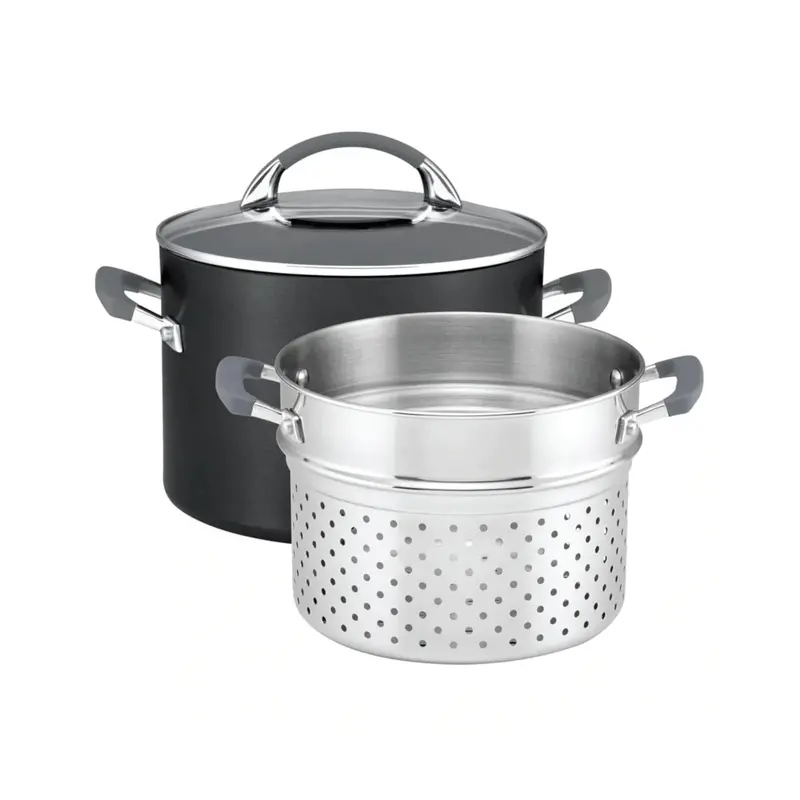 Anolon Endurance+ 24Cm Stockpot With Pasta Insert – 7.6L Induction Cookware 1
