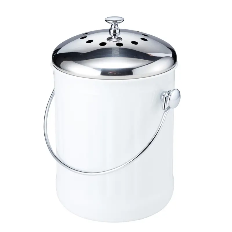Appetito 5-Litre White Compost Bin For Kitchen Use 1