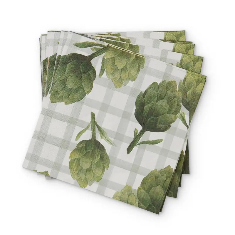 Artichoke Pattern Paper Napkins – Pack Of 20, Madras Link 1