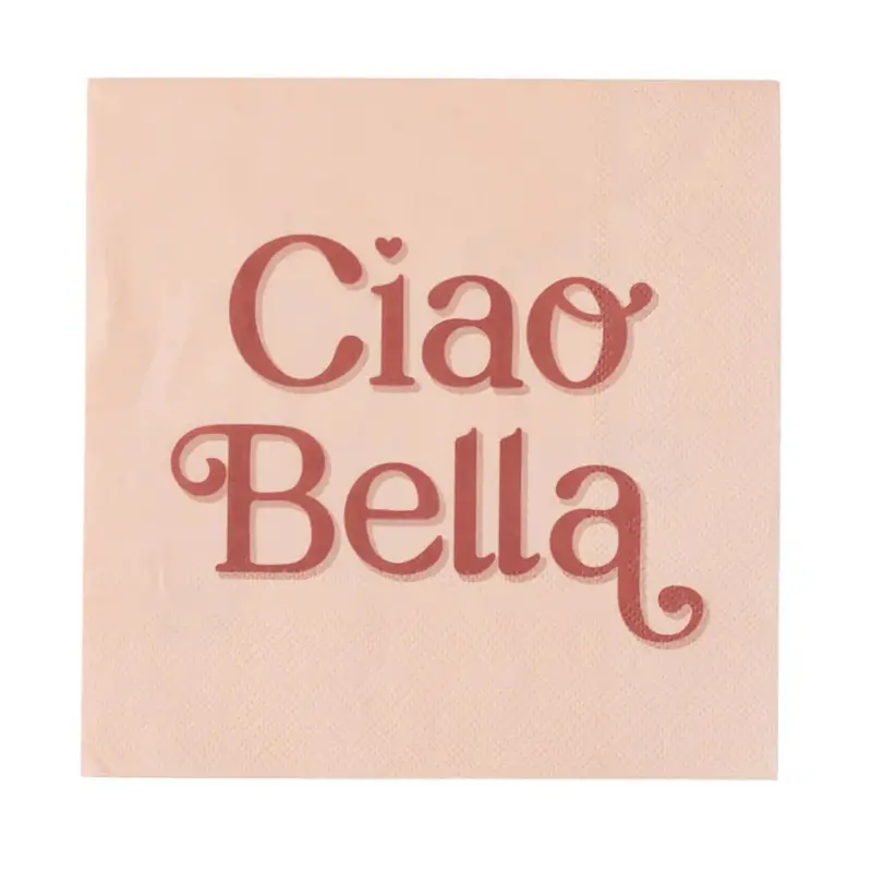 Assemble Ciao Bella Decorative Napkin Set – Pack Of 20 Linen-Look Paper Napkins 1