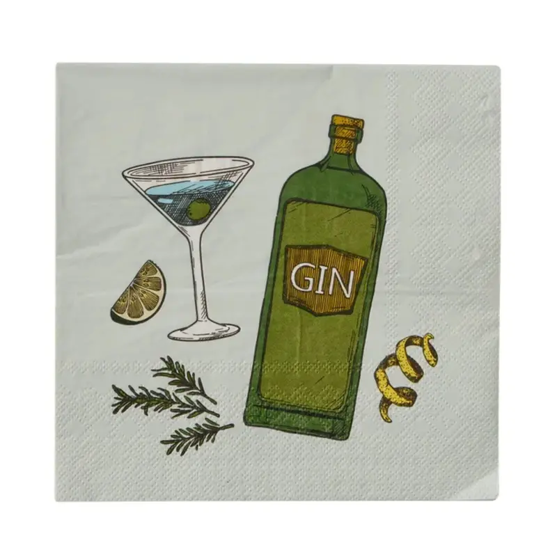 Assemble Gimlet Green Linen Napkins – 33 Cm Square, Pack Of 20 1