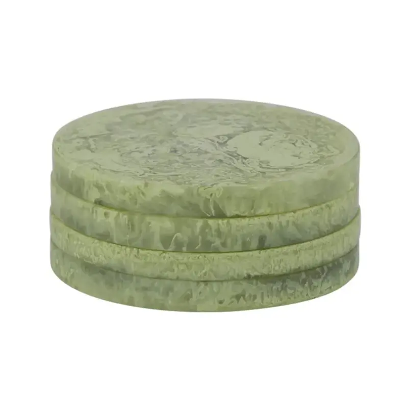 Assemble Kip Pistachio Resin Coasters – Set Of 4, 10Cm Round 1