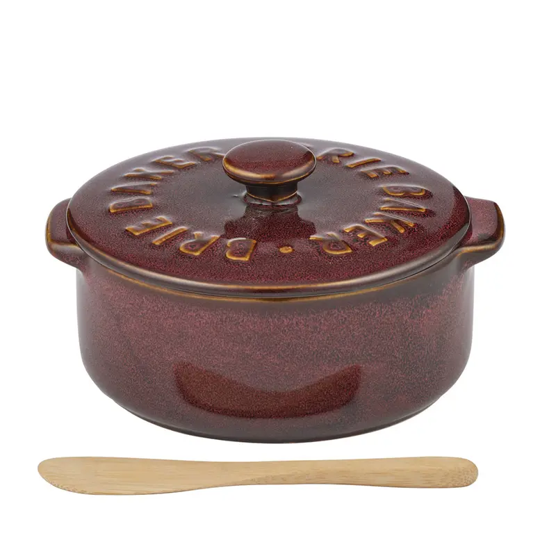 Assemble Loire Burgundy Ceramic Brie Baker – 13.5 × 16 × 7.5 Cm 1