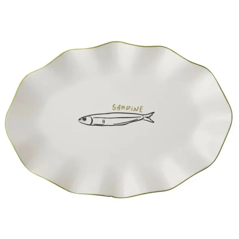 Assemble Mangiare Sardine-Inspired Ceramic Serving Platter – 29 × 42 Cm 1