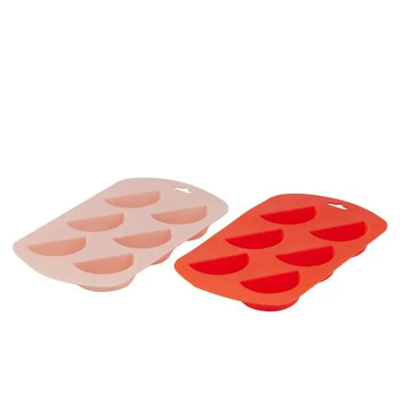 Assemble Melon-Shaped Silicone Ice Cube Tray – Set Of 2 (19 × 11Cm) 1