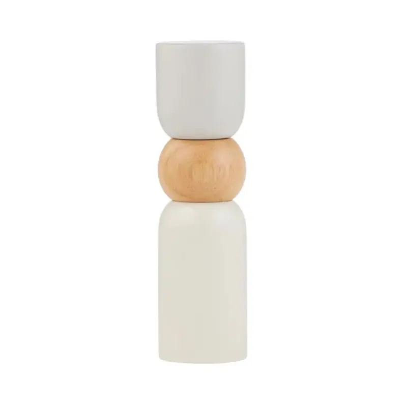 Assemble Pisces Taupe Wooden Salt & Pepper Grinder – 5.5 × 20 Cm 1