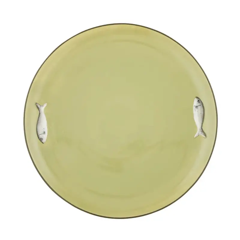 Assemble Porto Olive Round Ceramic Platter – 35Cm Diameter 1