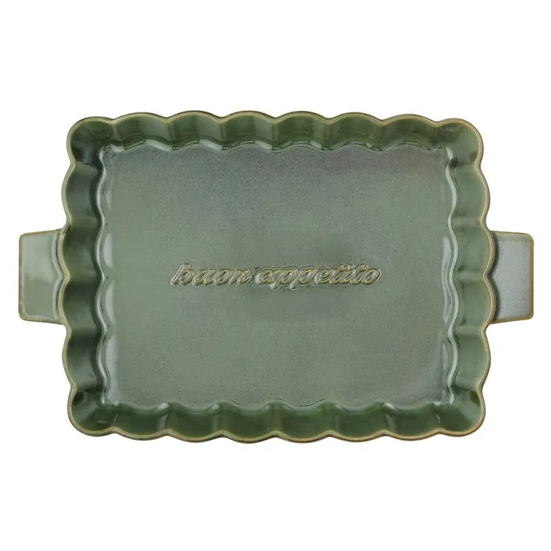 Assemble Toscana Olive-Tone Ceramic Baker – Extra-Large 42 × 27 × 6.5 Cm 1