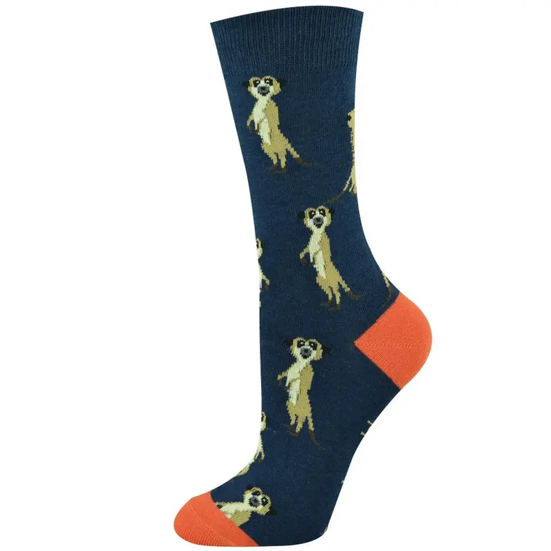 Bamboozld Meerkat Patterned Crew Socks – Playful Cotton Blend 1