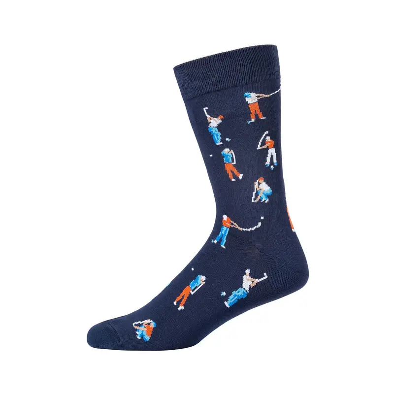 Bamboozld Tee It High Athletic Socks – Navy Performance Crew Style 1