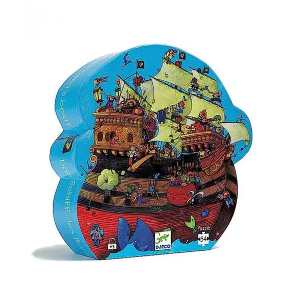 Barbarossa Pirate Boat Silhouette Puzzle For Kids Age 5 And Up 1