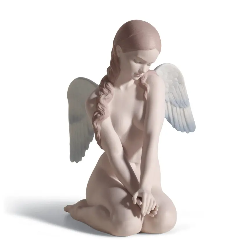 Beautiful Angel Ceramic Figurine – Elegant Pose 1