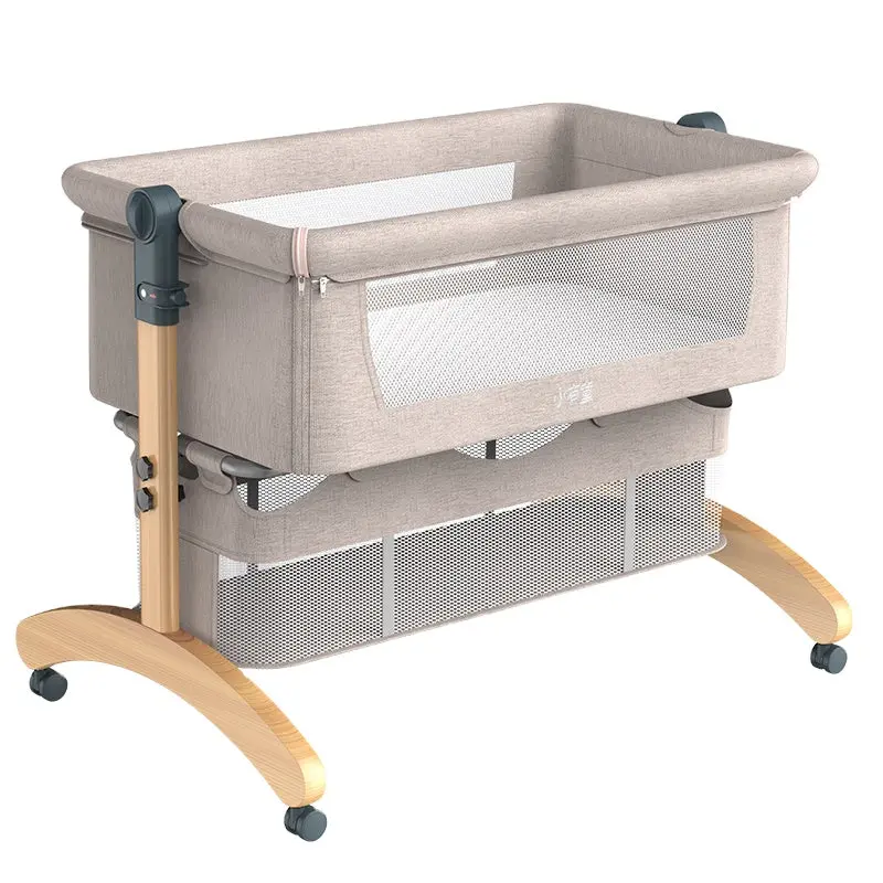 Beige Co-Sleeper Bassinet For Safe Bedside Sleeping 1