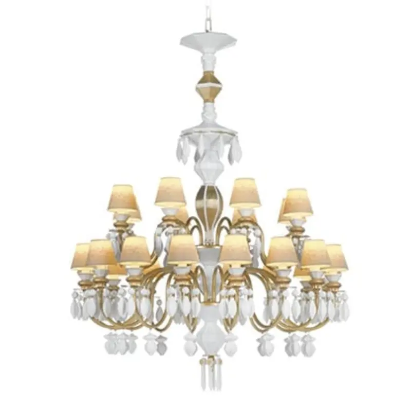 Belle De Nuit Golden Luster Chandelier – 24-Light Fixture 1