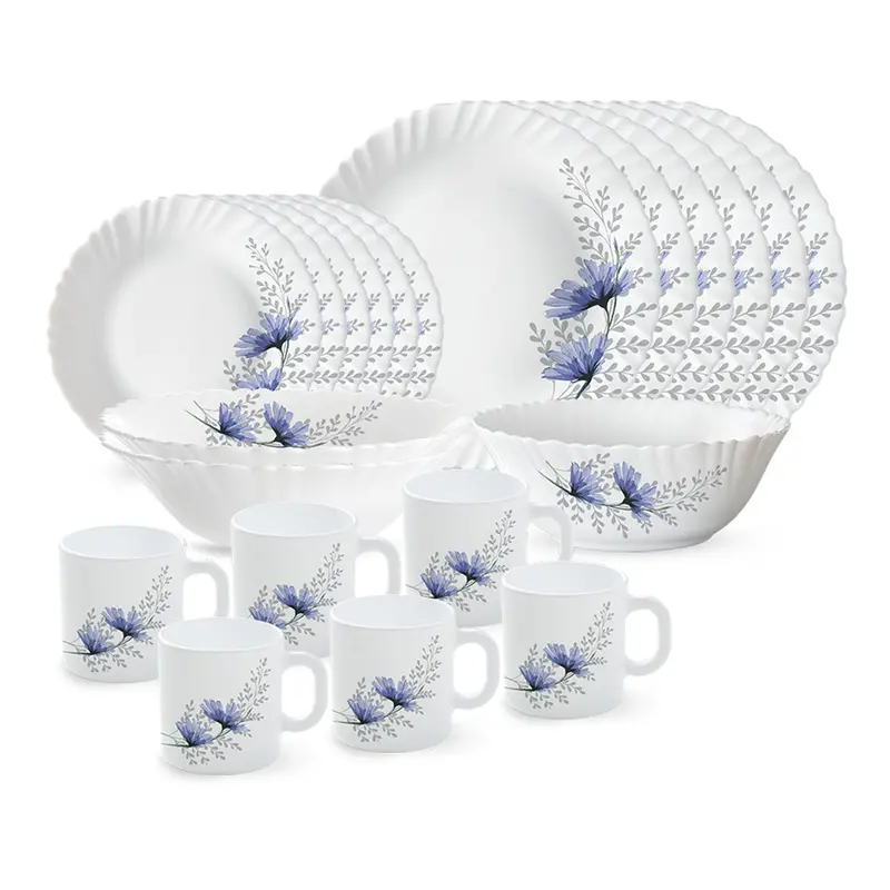 Bellflower Pattern Ceramic Dinner Set By Larah 1