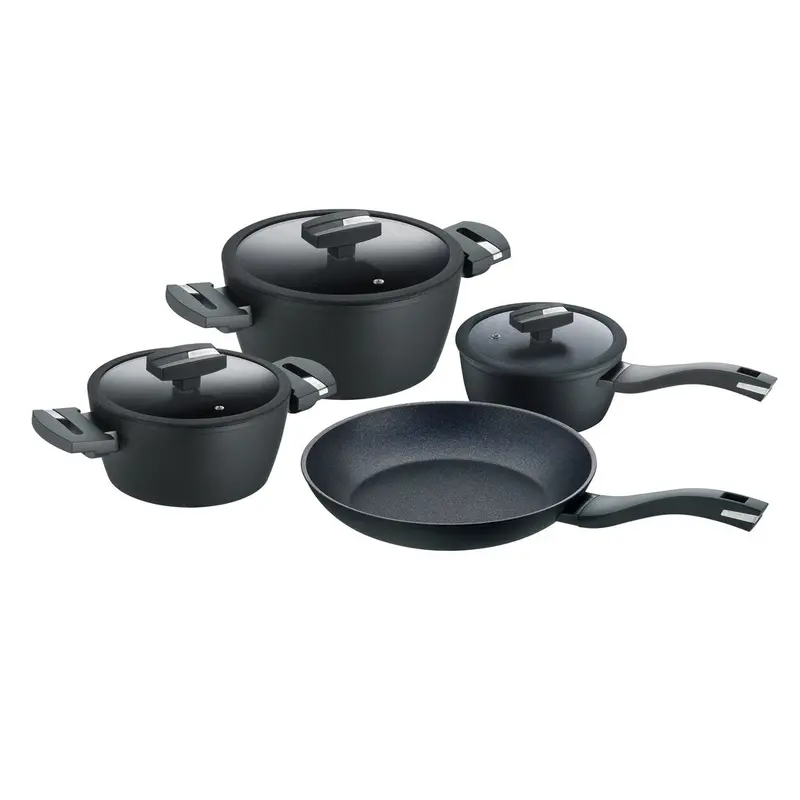 Bernades Balance Enduro Cookware Set – 4 Pots + 3 Lids, Reinforced Stainless Steel 1