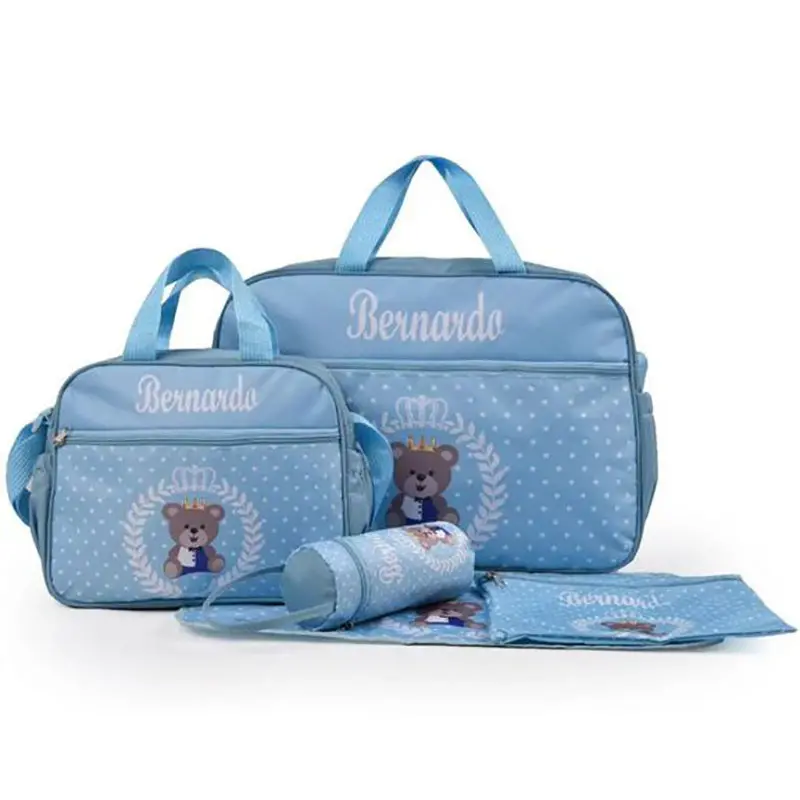 Bernardo Light Blue Multi-Function Travel Baby Bag Set 1