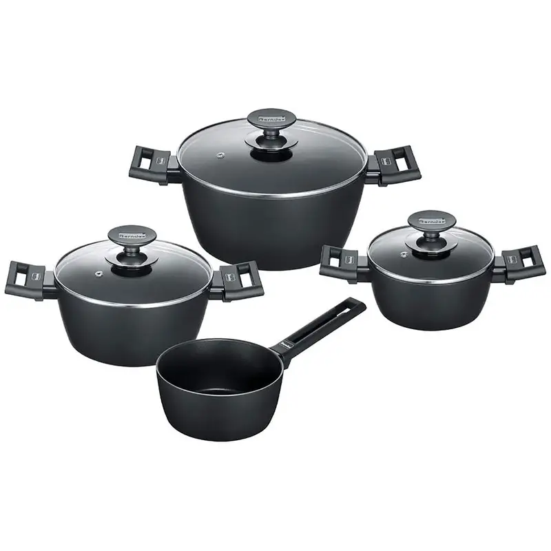 Berndes Alu Special Induction Cookware Set – 4-Piece With 3 Glass Lids 1