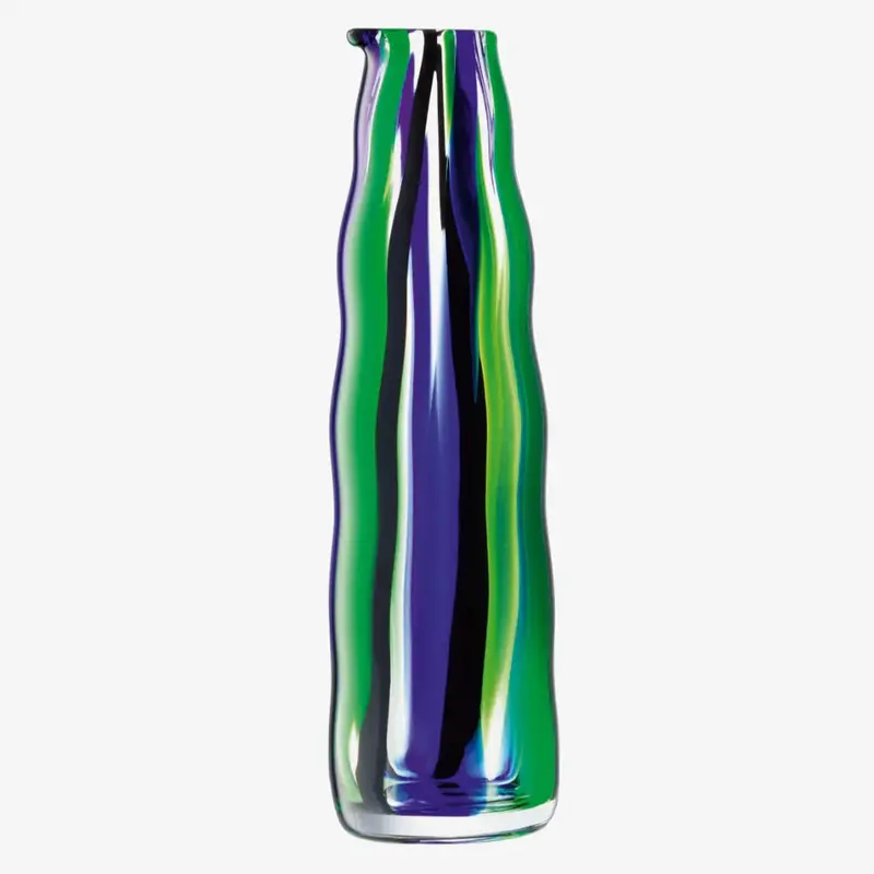 Black-Blue-Green Folk Glass Carafe – 1 Liter Capacity 1