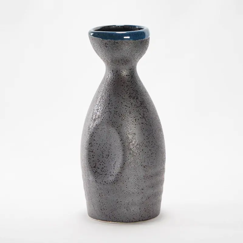 Black Crystal Glazed Sake Decanter – 2-Go (7Oz) Elegant Ceramic Vessel 1