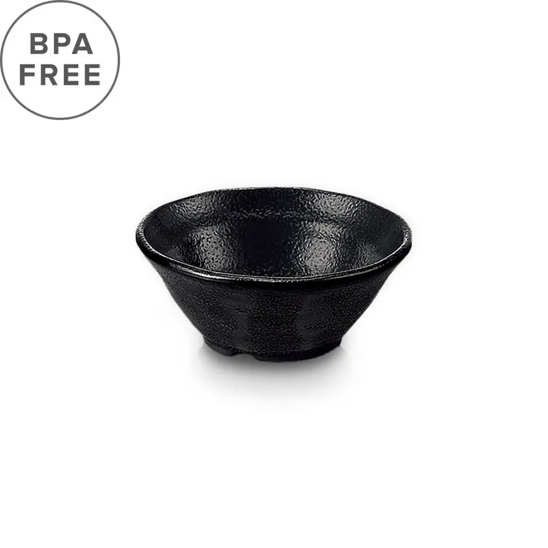 Black Grainy Melamine Kobachi Bowl – 5.4 Oz, 4.1" Diameter 1