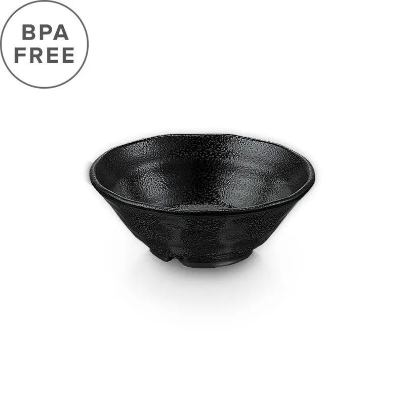 Black Grainy Melamine Kobachi Bowl – 7.8 Oz, 4.8" Diameter 1
