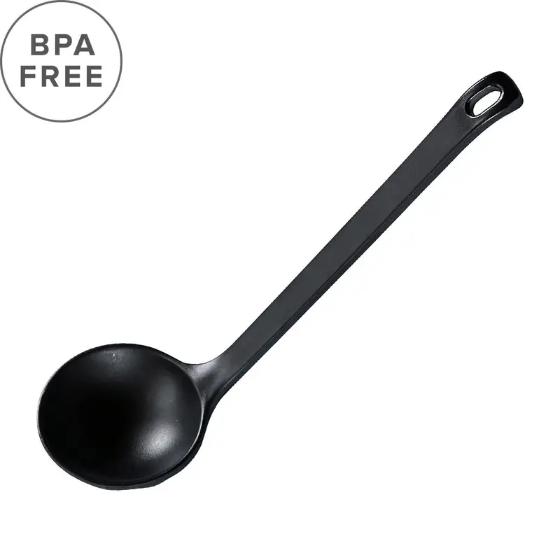 Black Matte Melamine Serving Spoon – 8.75 Inches 1