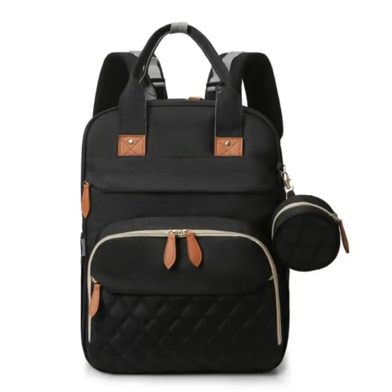 Black Multi-Compartment Baby Backpack – Functional & Stylish 1