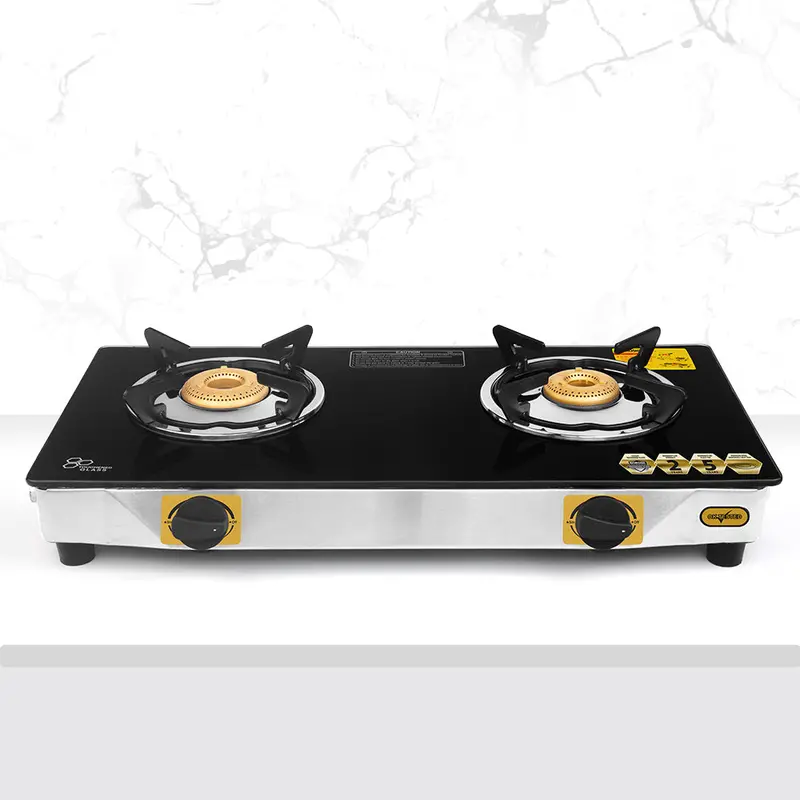 Blaze Glass-Top Gas Stove – Sleek Tempered Glass Burner Range 1
