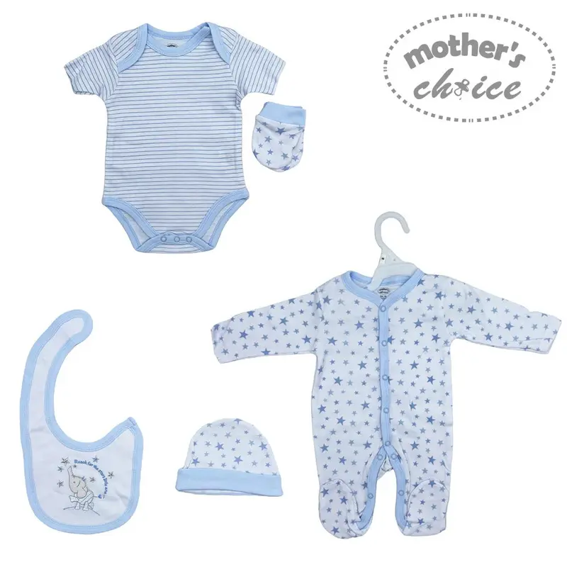 Blue 'Reach For The Stars' 5-Piece Newborn Starter Kit 1