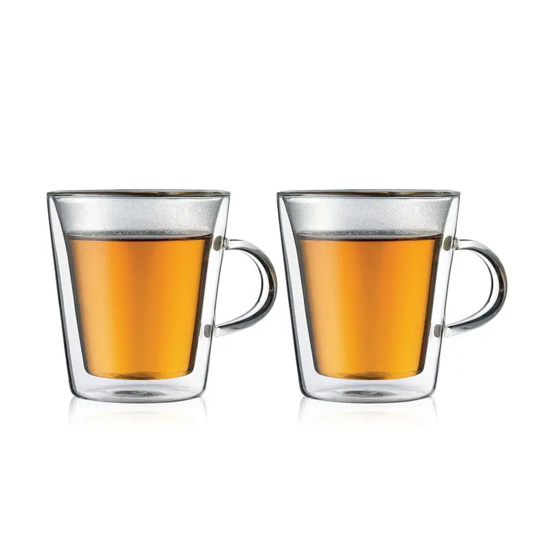 Bodum Canteen Handle Glasses – 200Ml, Set Of 2, Modern Double-Wall Design 1