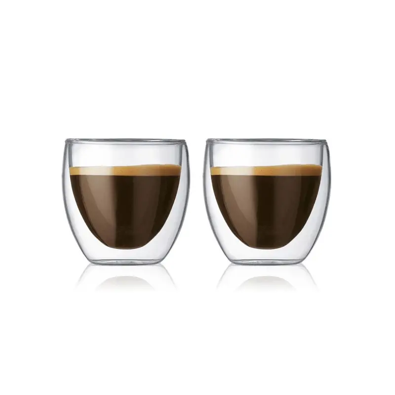Bodum Pavina Espresso Double-Wall Glass Set – 80 Ml (2 Pcs) 1