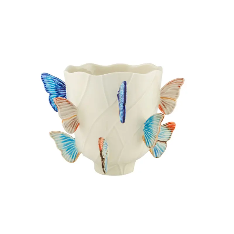 Bordallo Pinheiro Cloudy Butterflies Vase – 24Cm Handcrafted Ceramic Flower Vessel 1