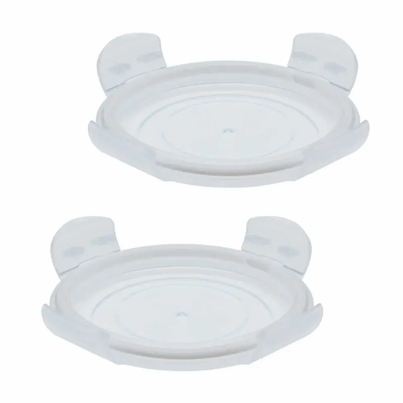 Borosil 400 Ml Round Glass Jar With Gasket Lid (2-Pack) 1