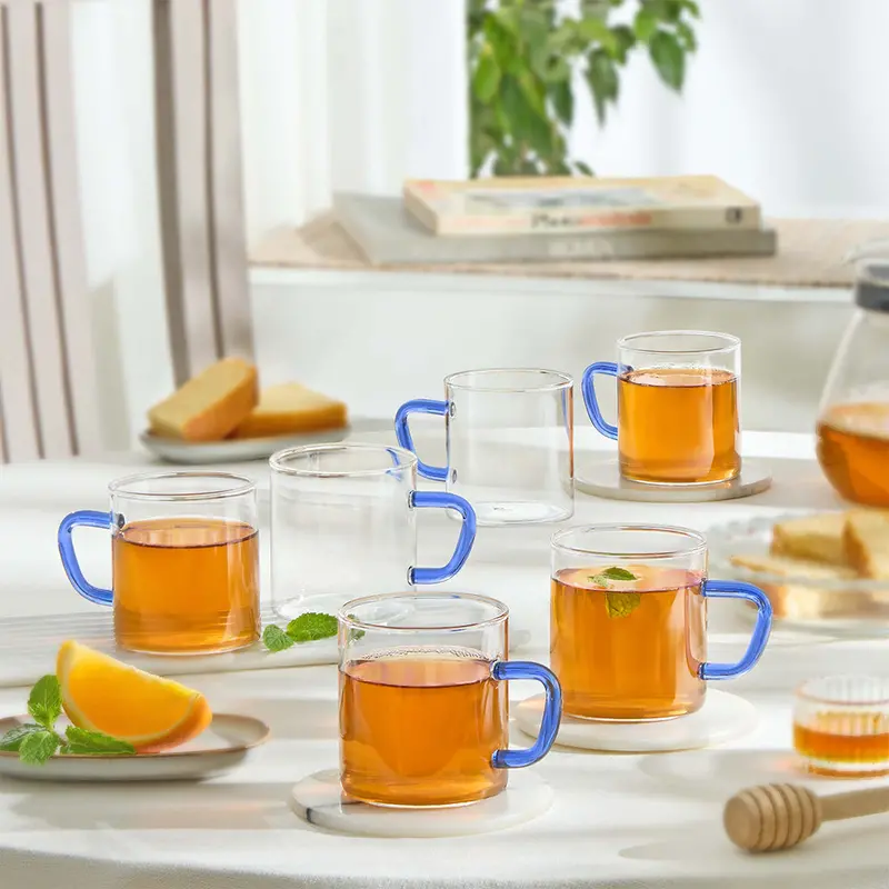 Borosil Blue Vision Heat-Resistant Mug Set 1